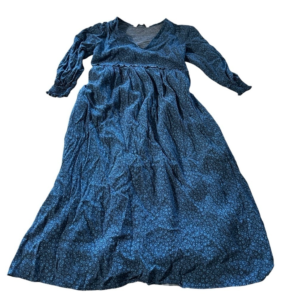 The Nines by Hatch women's size small blue floral modest cottagecore